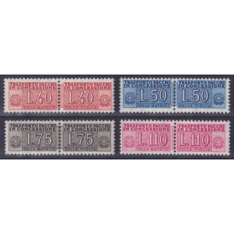ITALY 1955-58 Concessionary parcels 4v MNH**