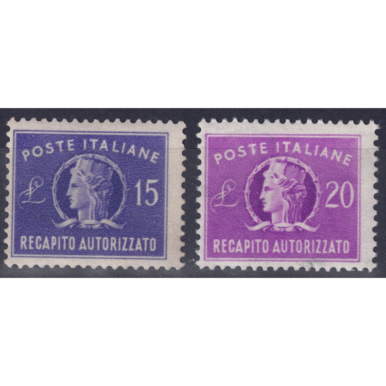 ITALIA 1949-52 Recapito autorizzato 2v MNH**