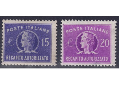 ITALIA 1949-52 Recapito autorizzato 2v MNH**