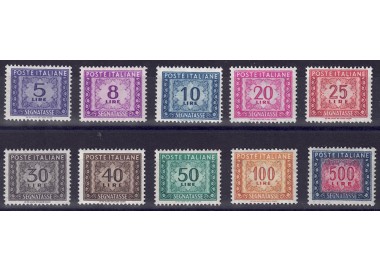 ITALY 1955-66 Postage Due (stars) 10v MNH**