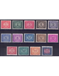 ITALIA 1947-54 Segnatasse (ruota) 14v MNH**