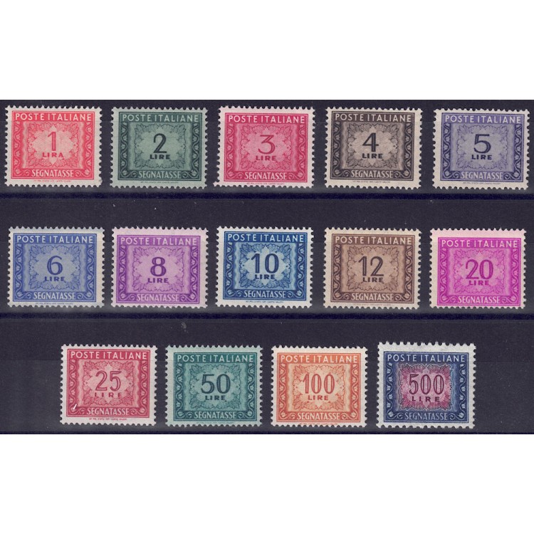 ITALY 1947-54 Postage Due (wheel) 14v MNH**