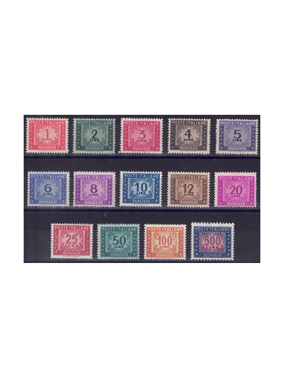 ITALY 1947-54 Postage Due (wheel) 14v MNH**