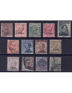 LIBIA 1912-17 Serie ordinaria 13v us