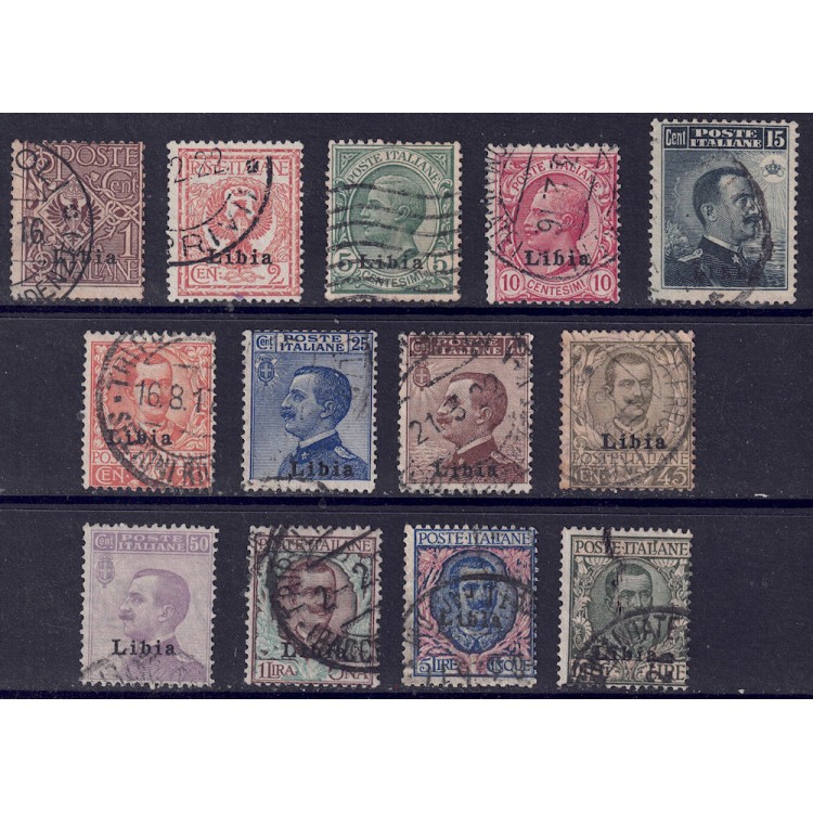 LIBIA 1912-17 Serie ordinaria 13v us
