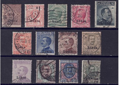 LIBIA 1912-17 Serie ordinaria 13v us