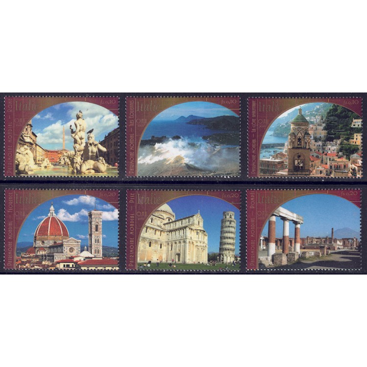 ONU GINEVRA 2002 Patrimonio mondiale (Italia) 6v MNH**