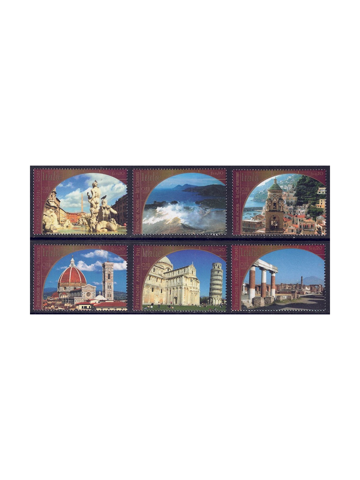 UN GENEVA 2002 World Heritage (Italy) 6v MNH**