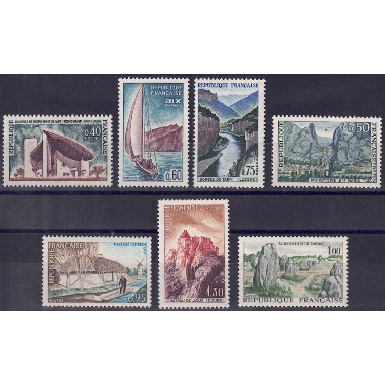 FRANCE 1965 Tourist series 7v MNH**