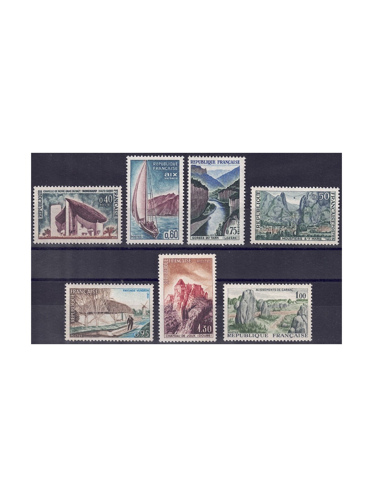 FRANCIA 1965 Serie turistica 7v MNH**