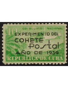 CUBA 1939 Experimento del Cohete Postal MH*
