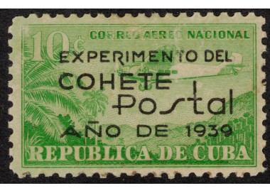 CUBA 1939 Cohete Postal Experiment MH*