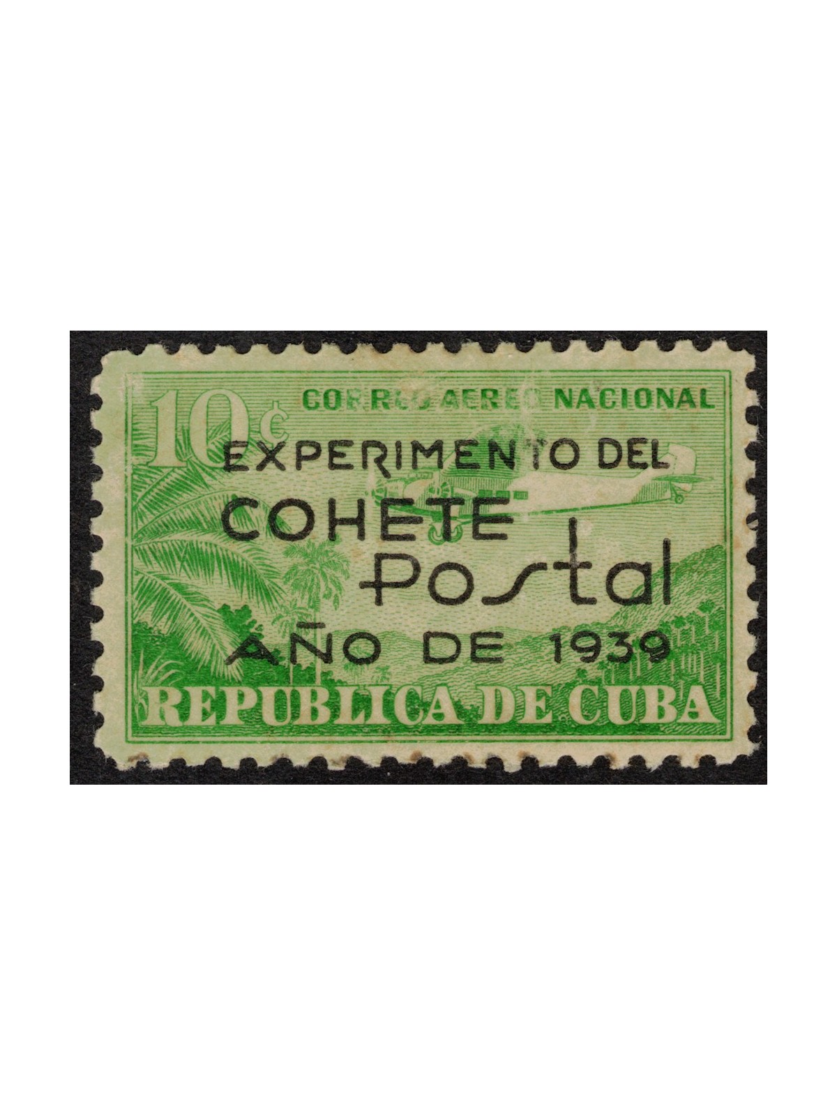 CUBA 1939 Experimento del Cohete Postal MH*