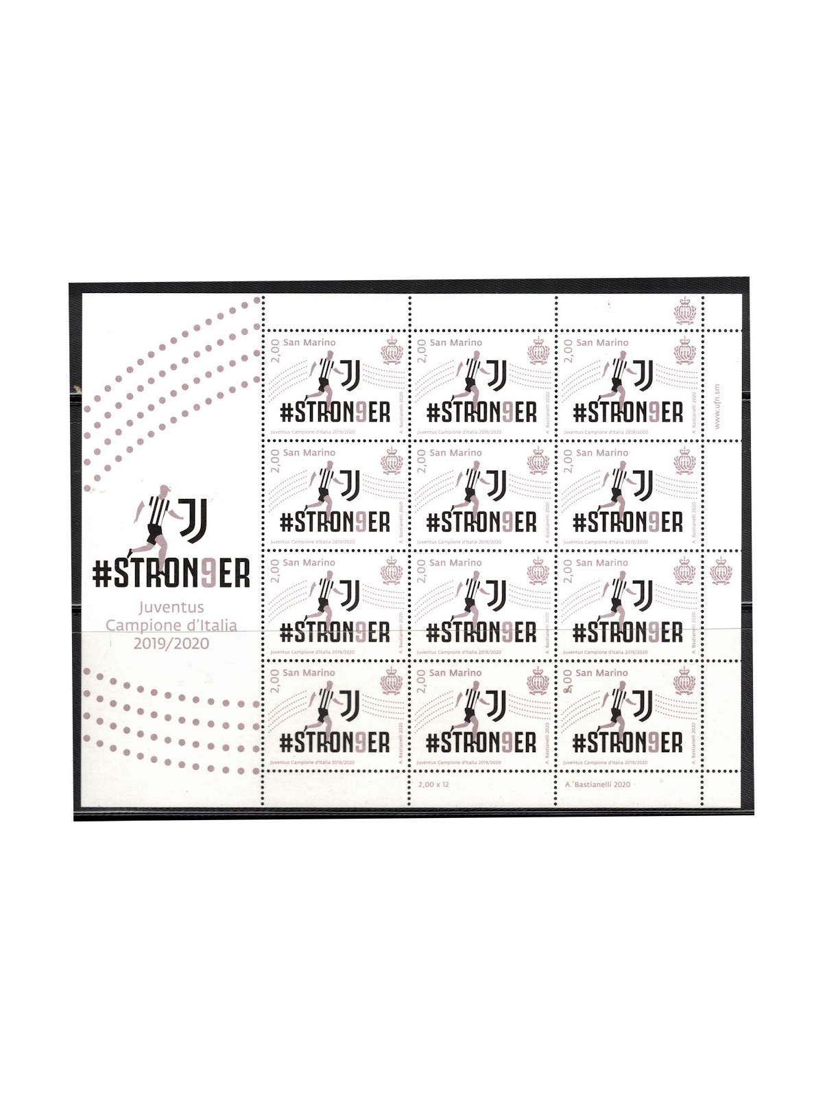 SAN MARINO 2020 Juventus Italian Champion m/s MNH**