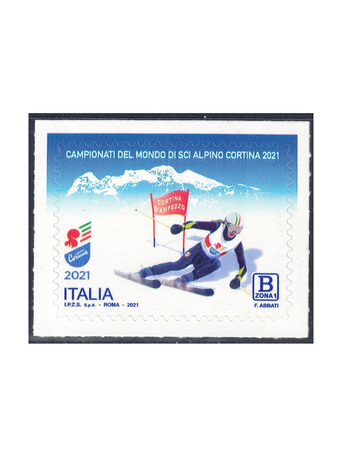 ITALIA 2021 Sci alpino MNH**