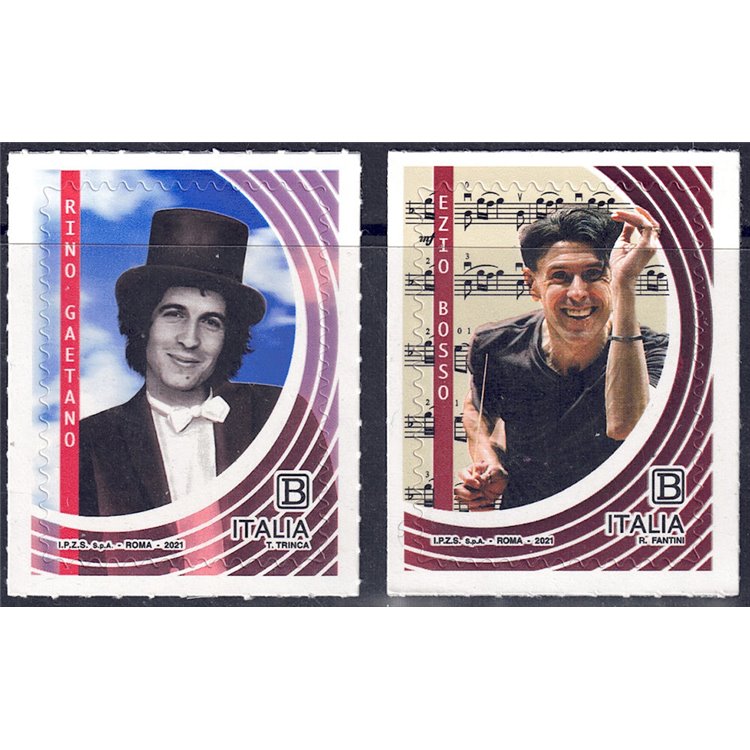 ITALIA 2021 Spettacolo (Rino Gaetano e Ezio Bosso) 2v MNH**