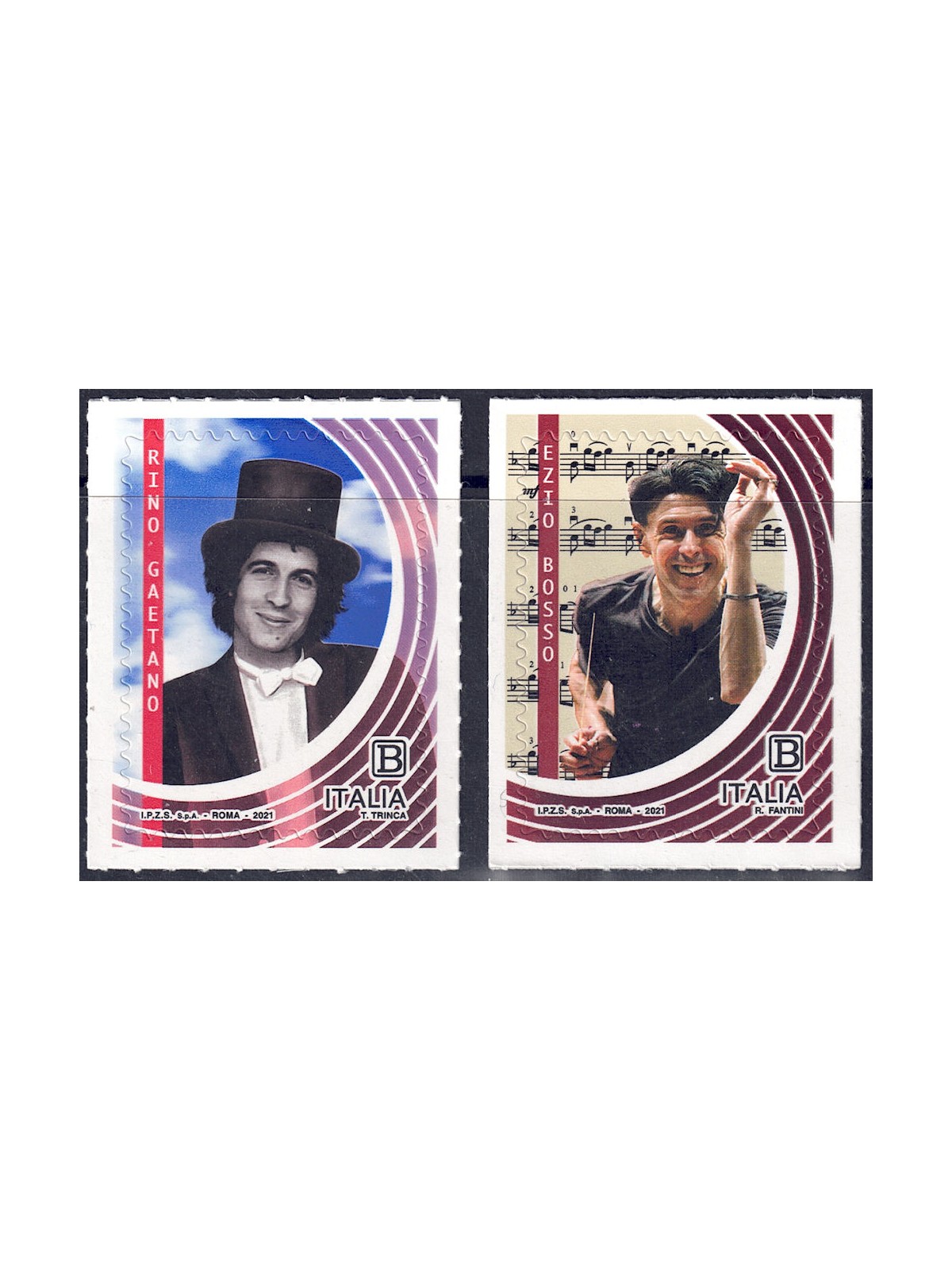 ITALY 2021 Entertainment (Rino Gaetano and Ezio Bosso) 2v MNH**