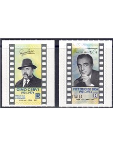 ITALY 2021 Entertainment (Gino Cervi and Vittorio De Sica) 2v MNH**