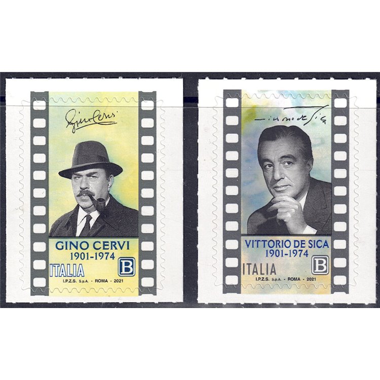 ITALY 2021 Entertainment (Gino Cervi and Vittorio De Sica) 2v MNH**