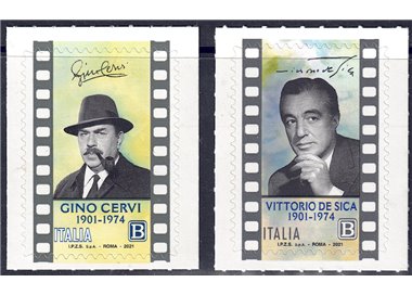 ITALY 2021 Entertainment (Gino Cervi and Vittorio De Sica) 2v MNH**