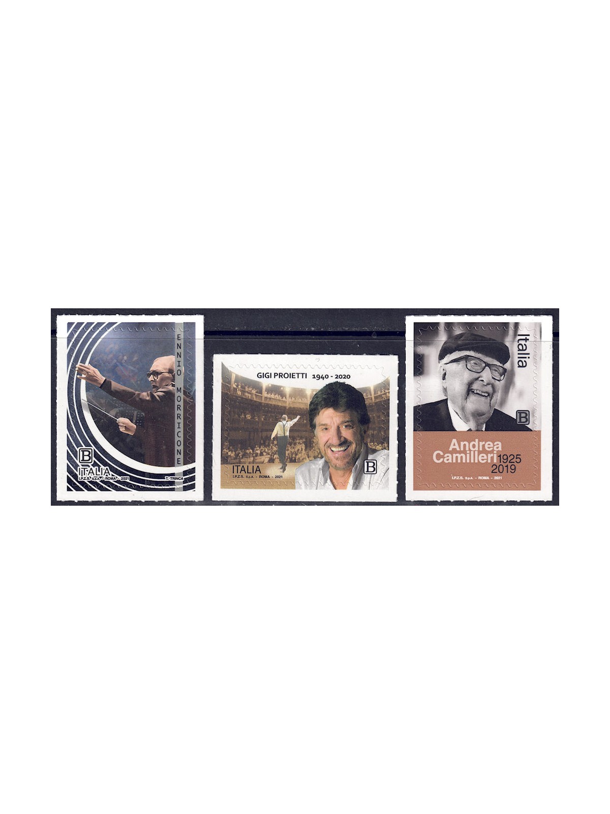 ITALY 2021 Show (Camilleri, Morricone and Proietti) 3v MNH**