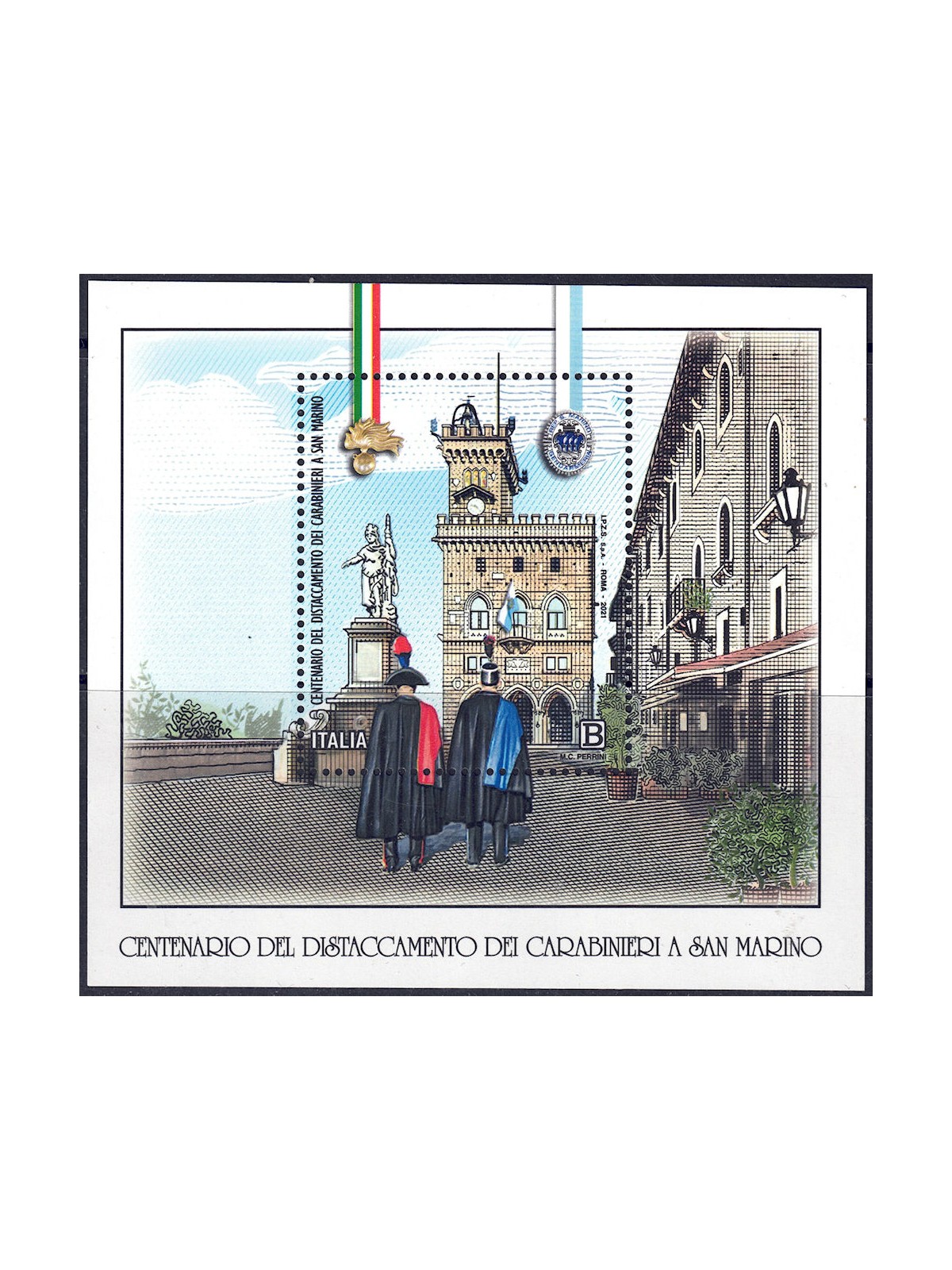 ITALY 2021 Carabinieri in San Marino s/s MNH**