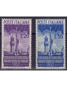 ITALY 1950 Radio Broadcasting 2v MNH**