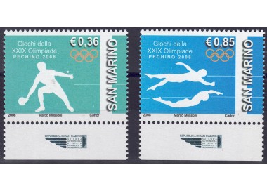 SAN MARINO 2008 Olympic Games 2v MNH**