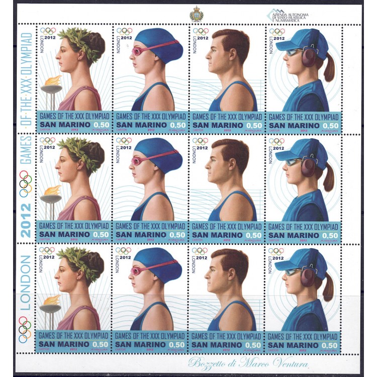 SAN MARINO 2012 London Olympics m/s MNH**