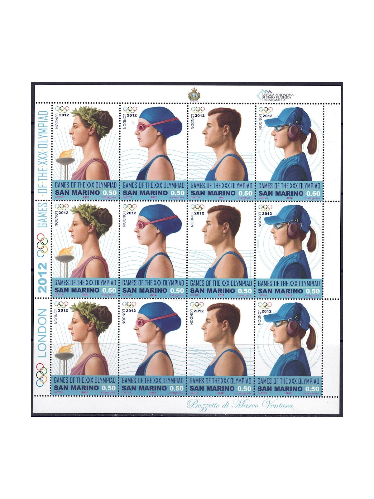 SAN MARINO 2012 Olimpiadi di Londra MF MNH**