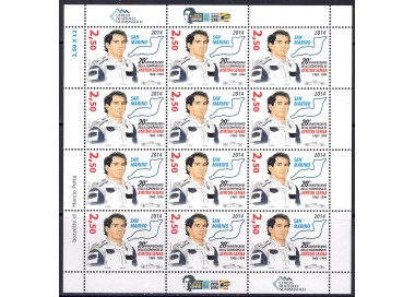 SAN MARINO 2014 Ayrton Senna m/s MNH**