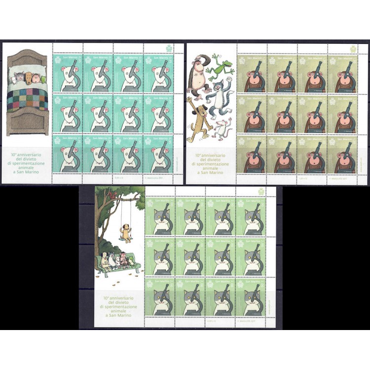 SAN MARINO 2017 Sperimentazione animale 3 MF MNH**