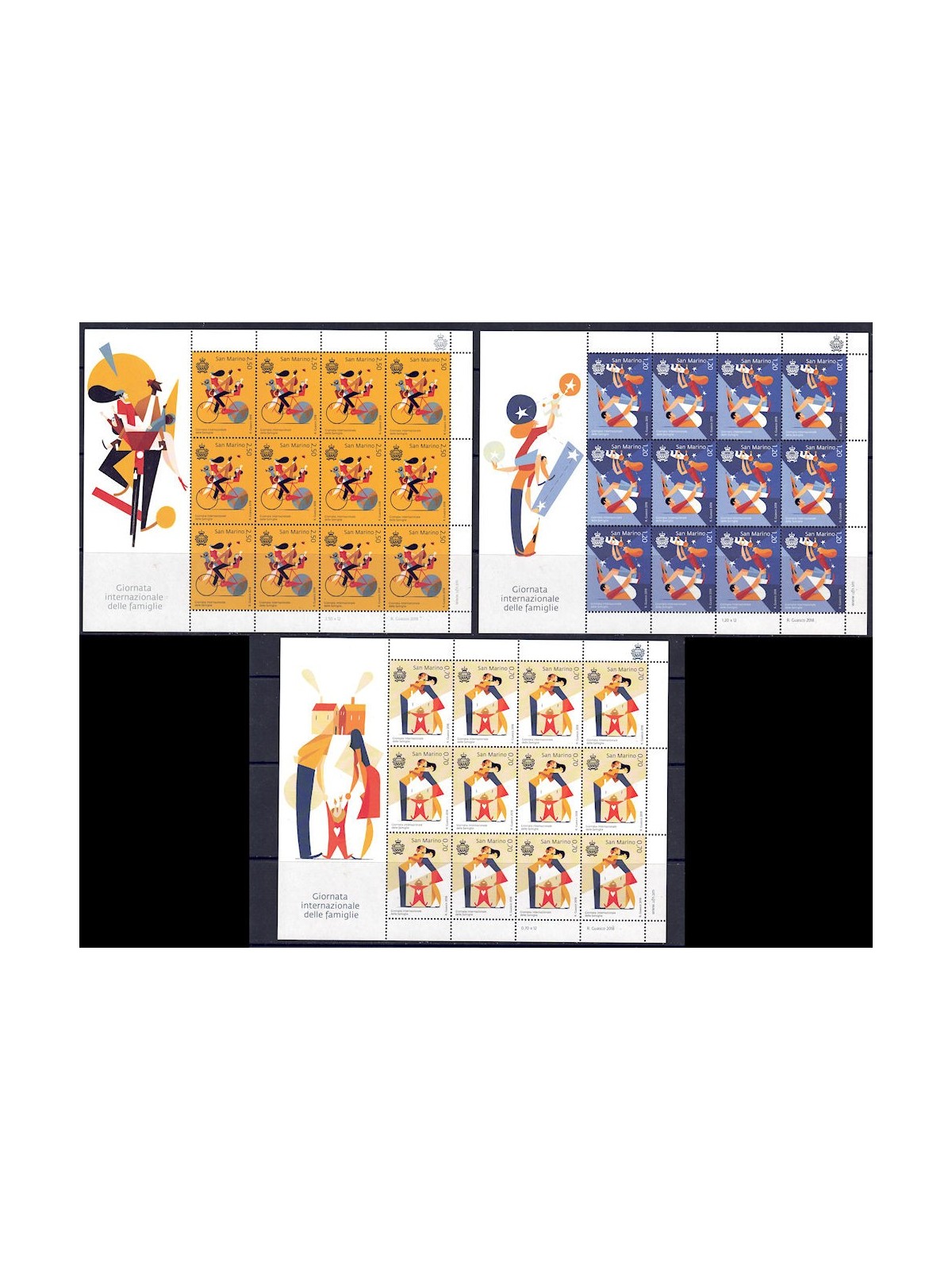 SAN MARINO 2018 International Day of Families 3 m/s MNH**