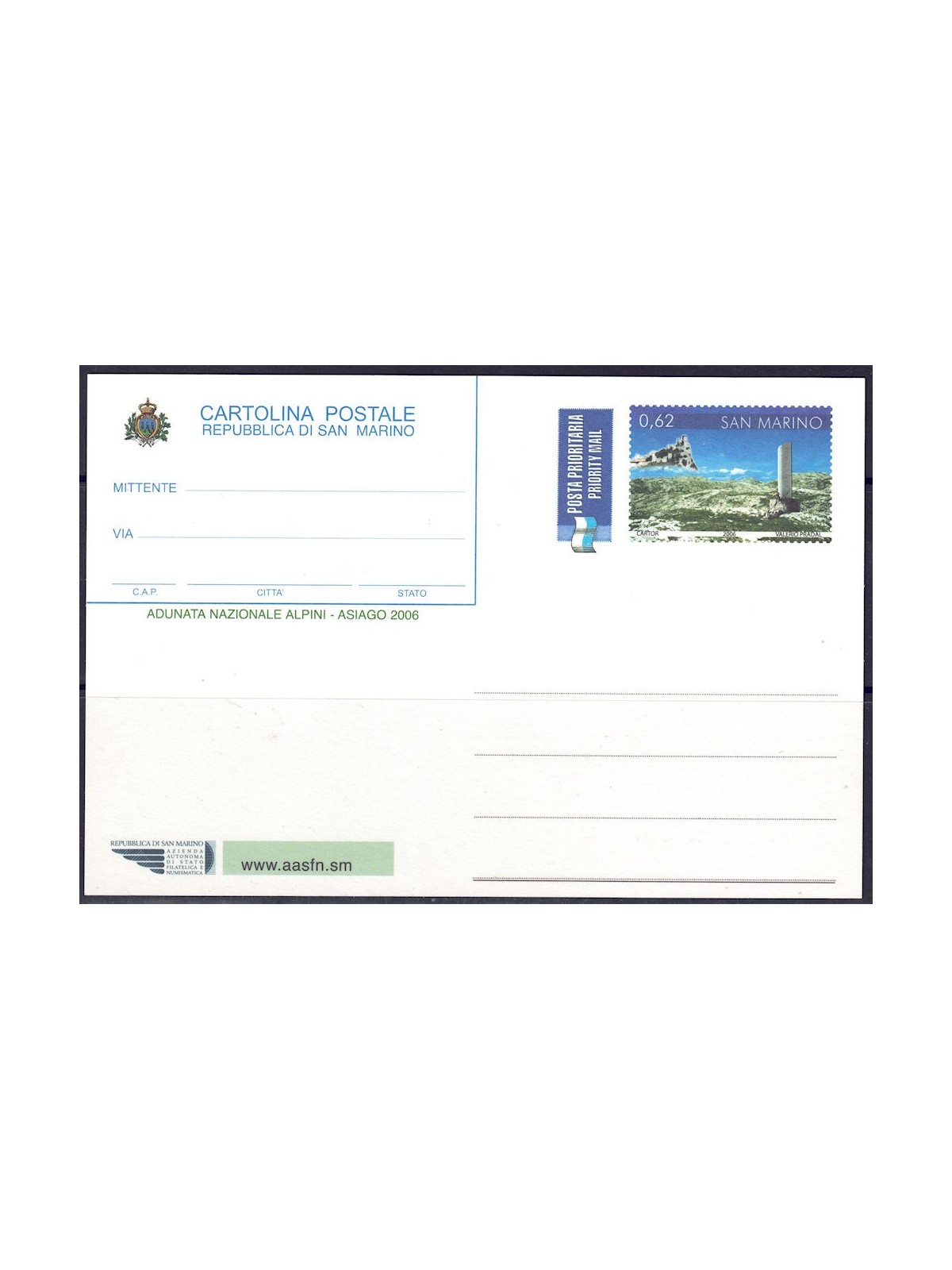 SAN MARINO 2006 National Alpine Rally, New Postcard