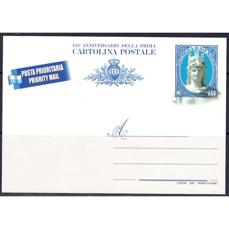 SAN MARINO 2007 Libertas, Cartolina Postale nuova