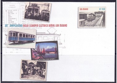 SAN MARINO 2012 Ferrovia San Marino-Rimini, Busta Postale nuova
