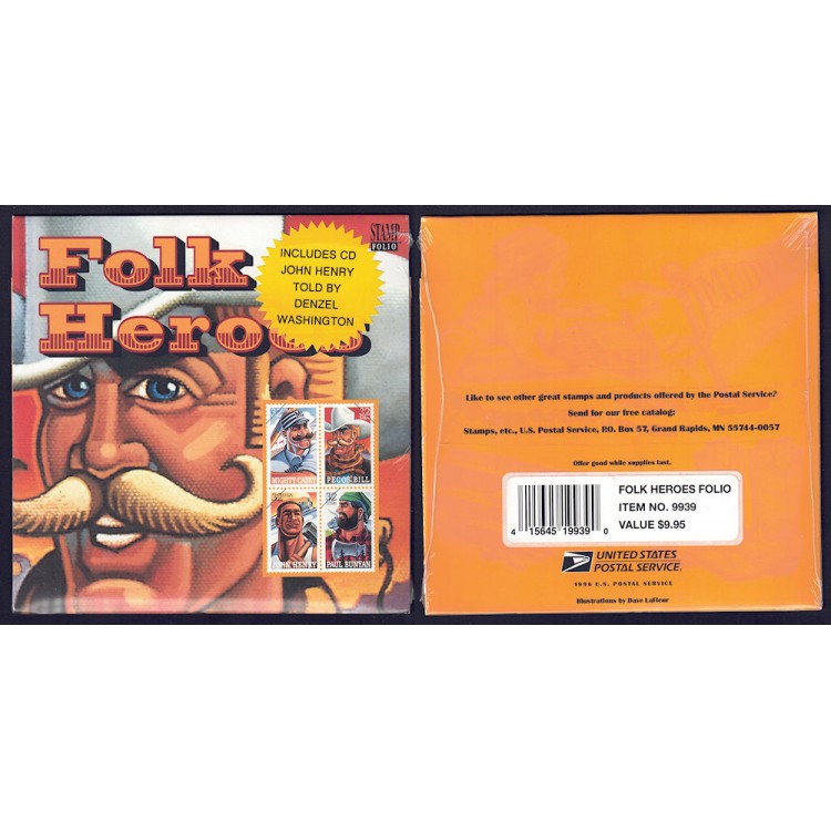 USA 1996 StampFolio (Folk Heroes)