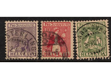 SVIZZERA 1917 Pro Juventute 3v us