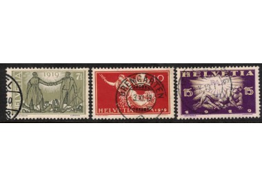 SWITZERLAND 1919 Commemoration of Peace 3v used