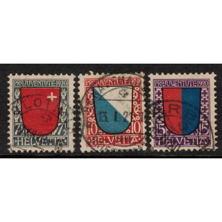 SWITZERLAND 1920 Pro Juventute 3v used