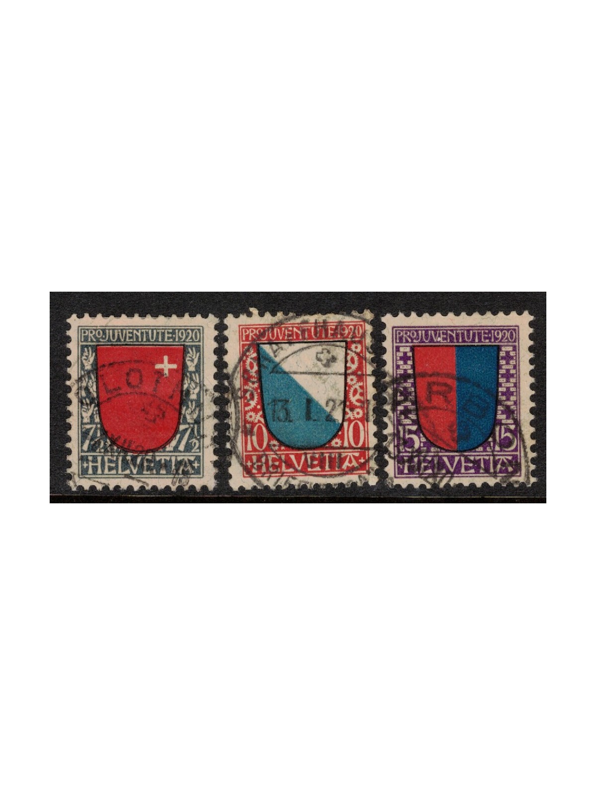 SWITZERLAND 1920 Pro Juventute 3v used