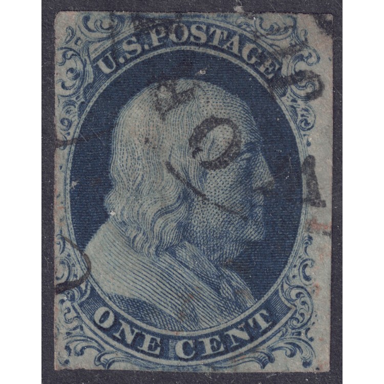 USA 1851 Benjamin Franklin (1c azzurro) us