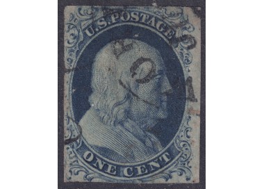 USA 1851 Benjamin Franklin (1c blue) us
