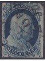 USA 1851 Benjamin Franklin (1c azzurro) us