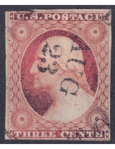 USA 1851 George Washington (3c orange brown) us