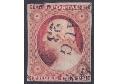 USA 1851 George Washington (3c bruno arancio) us