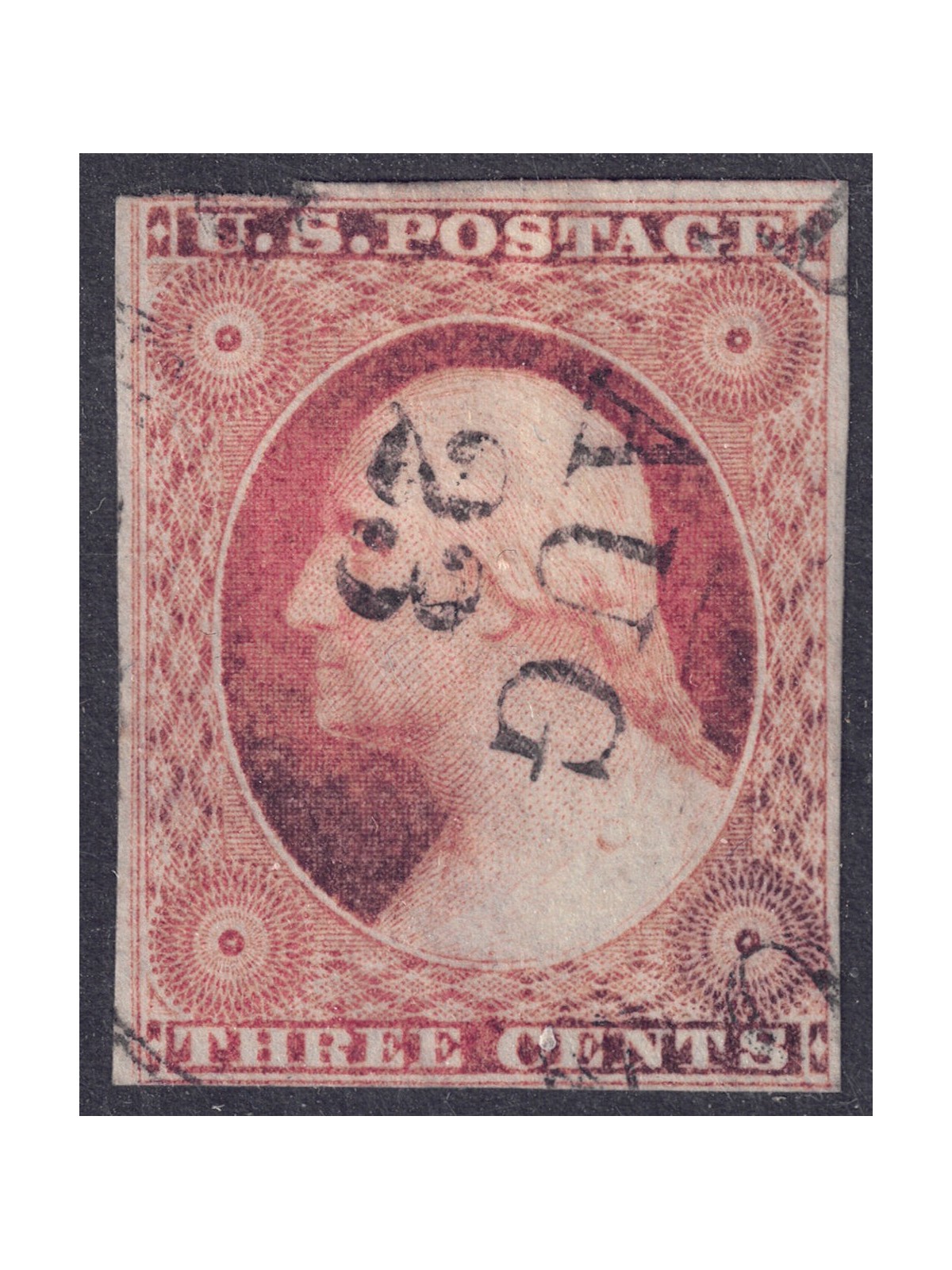 USA 1851 George Washington (3c bruno arancio) us