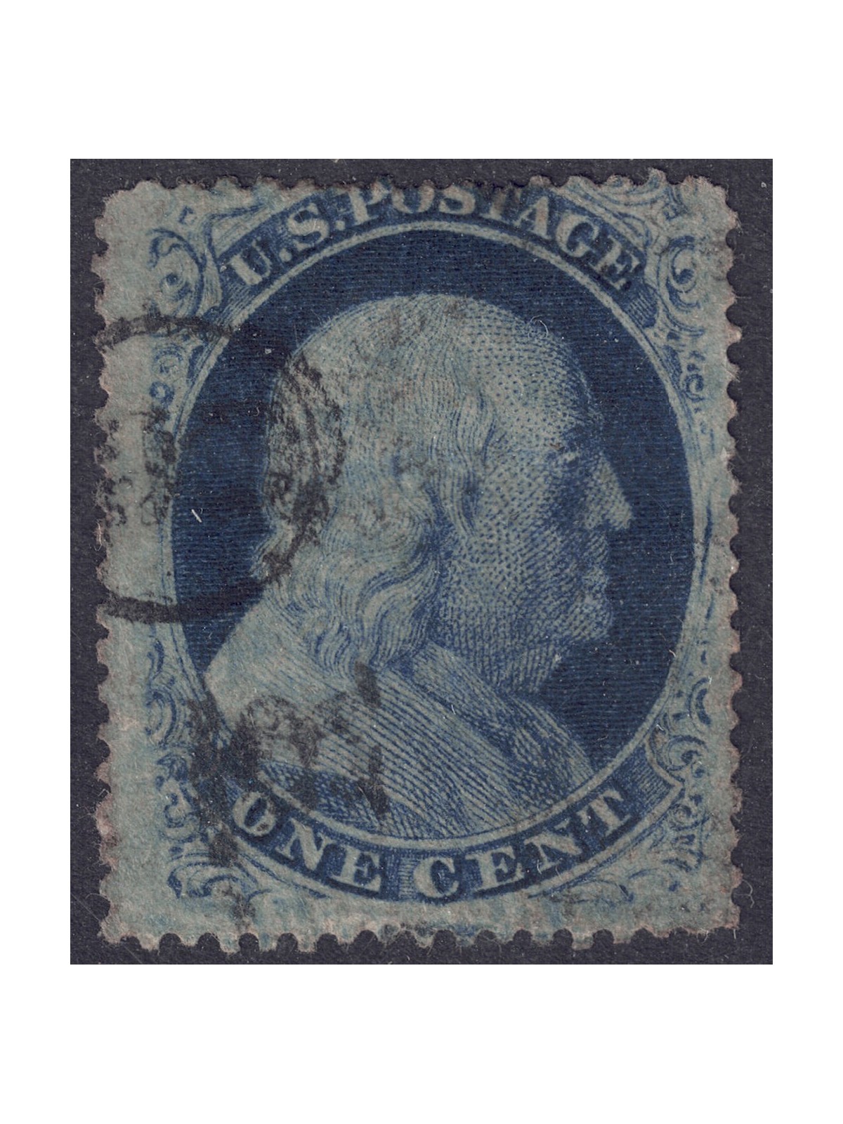 USA 1857 Benjamin Franklin (1c blue) us