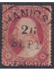 USA 1857 George Washington (3c pink) us