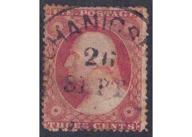 USA 1857 George Washington (3c rosa) us